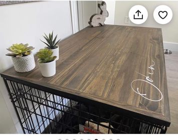 Dog crate table on sale cover