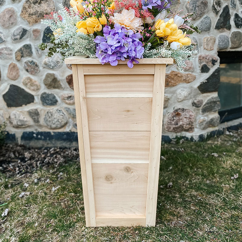 Cedar Taper Planter flower box store