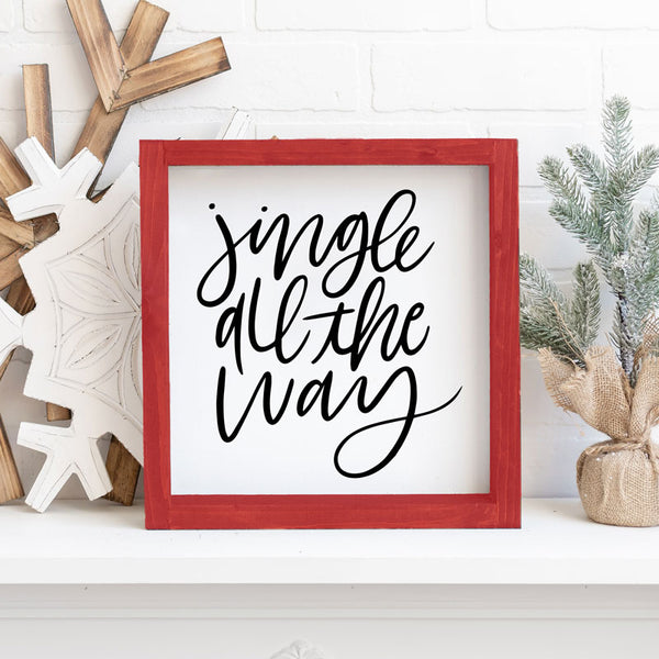 Jingle All The Way Square Sign | DIY kit