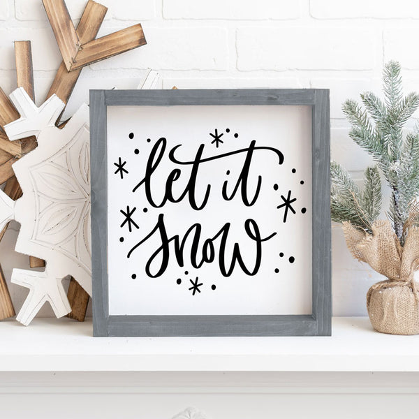 Let it Snow Square Sign | DIY kit