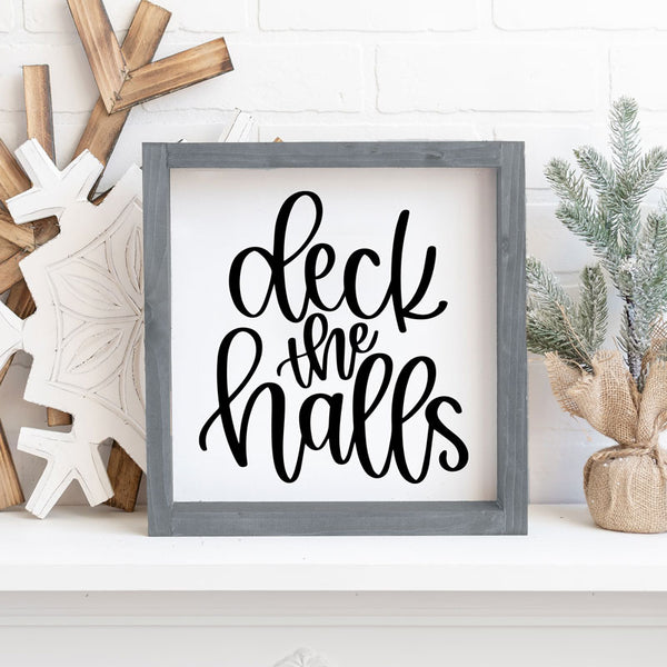 Deck the Halls Square Sign | DIY kit