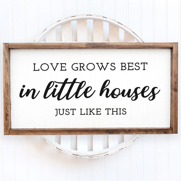 Love Grows Best Rectangular Framed Sign | At-Home Painting Kits