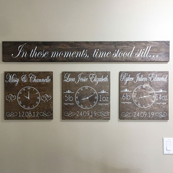 In These Moments Time Stood Still | Birth Stat Sign Set