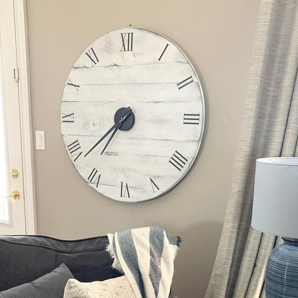 Large Rustic Farmhouse Clock | At-Home Painting Kits