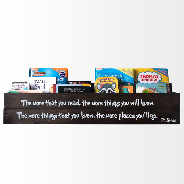 Crate Bookshelves with Quote | Kids Room Decor