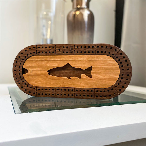 Mini Personalized Hardwood Cribbage Board | Custom Games