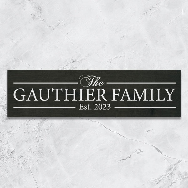 Family Last Name Single Board Wood Sign | At-Home Painting Kits