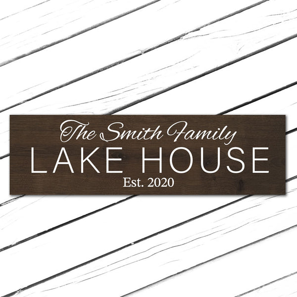 Custom Family Lake House Wood Sign | At-Home Painting Kits