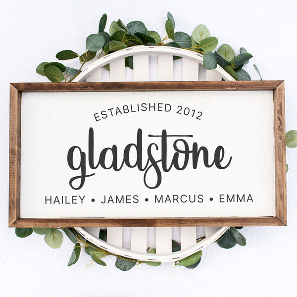 Custom Family Name Sign | Family Name Signs & Decor