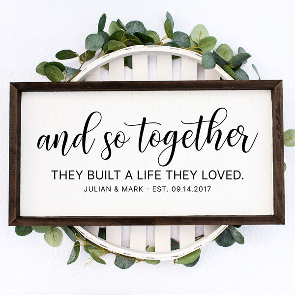 And So Together Custom Family Name Sign |  Family Name Signs & Decor