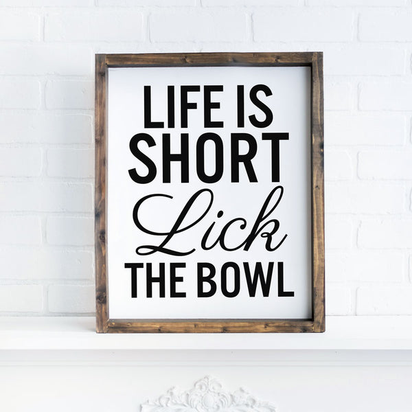 Life is Short Lick the Bowl | At-Home Painting Kits