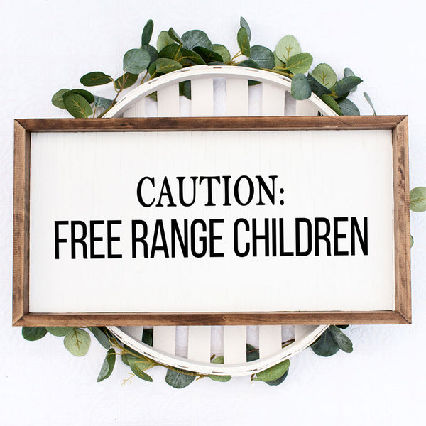 Caution Free Range Children Sign | At-Home Painting Kits