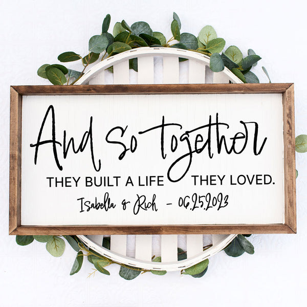 And So Together Custom Family Name Sign |  Family Name Signs & Decor