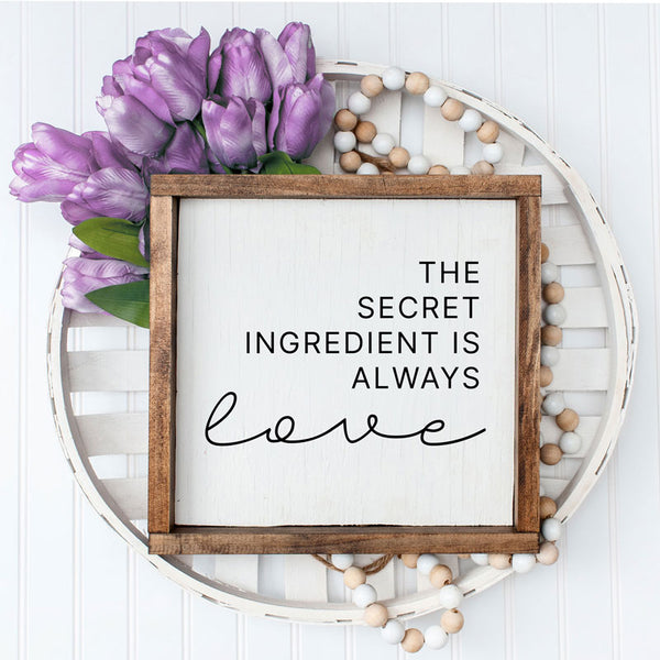 The Secret Ingredient is Love Wood Sign | At-Home Painting Kits