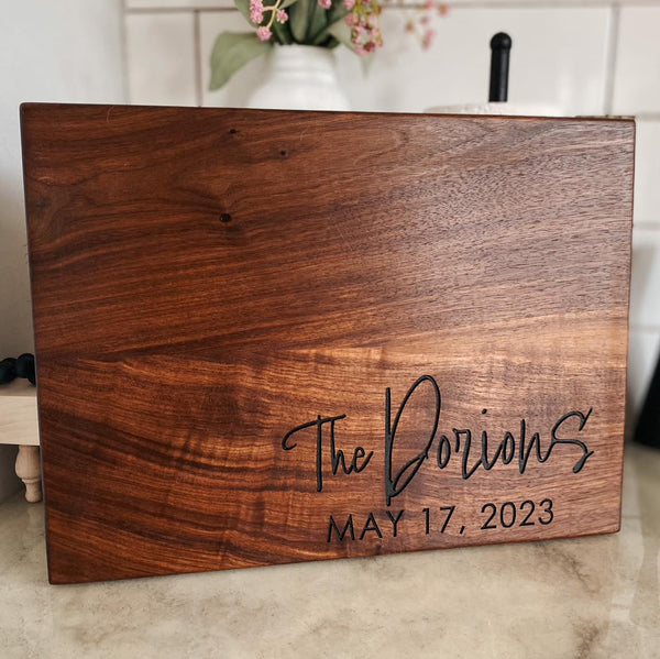 Custom Engraved Cutting Board | Personalized Hardwood Cutting Boards