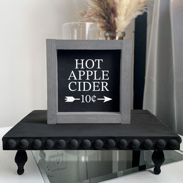 Hot Apple Cider Framed 5x5 | Shelf Signs