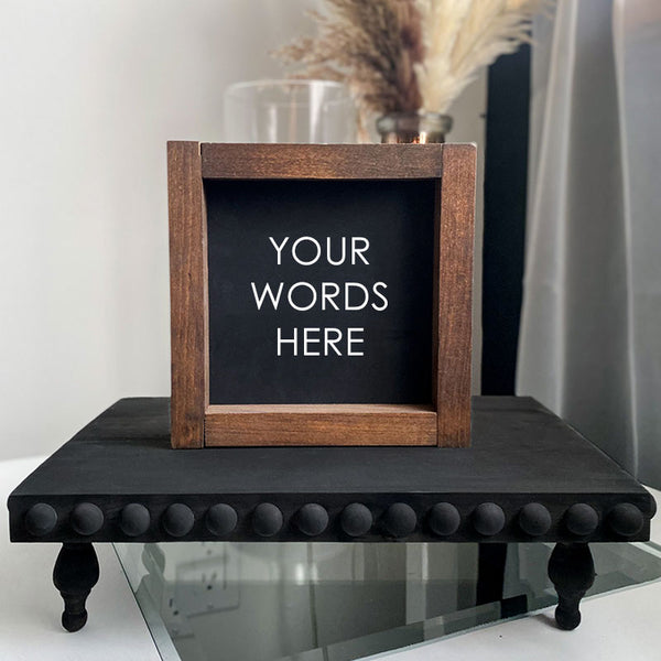 Custom Framed 5x5 | Shelf Signs