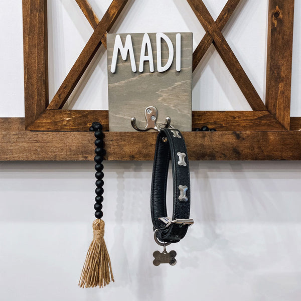 Dog Leash or Collar Holder | Pet Signs & Decor