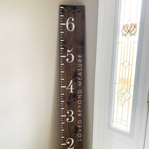 Personalized Wood Growth Chart Ruler | Kids Room Decor