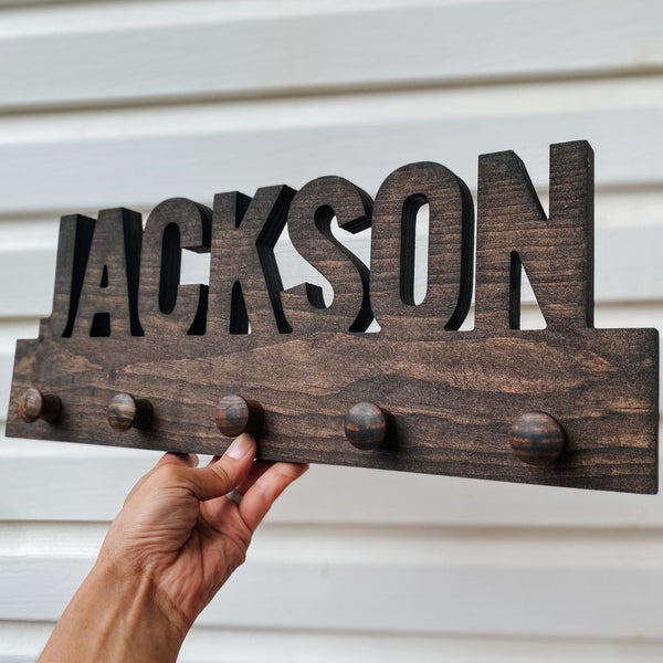 Personalized Name Medal Holder | Kids Room Decor