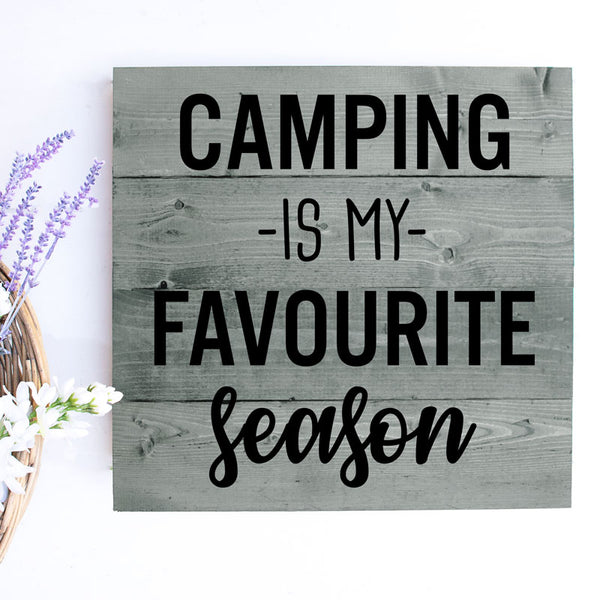 Camping is my Favourite Season Wood Sign | At-Home Painting Kits