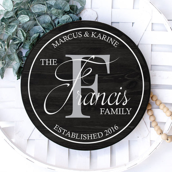 Family Name Circle Sign | At-Home Painting Kits