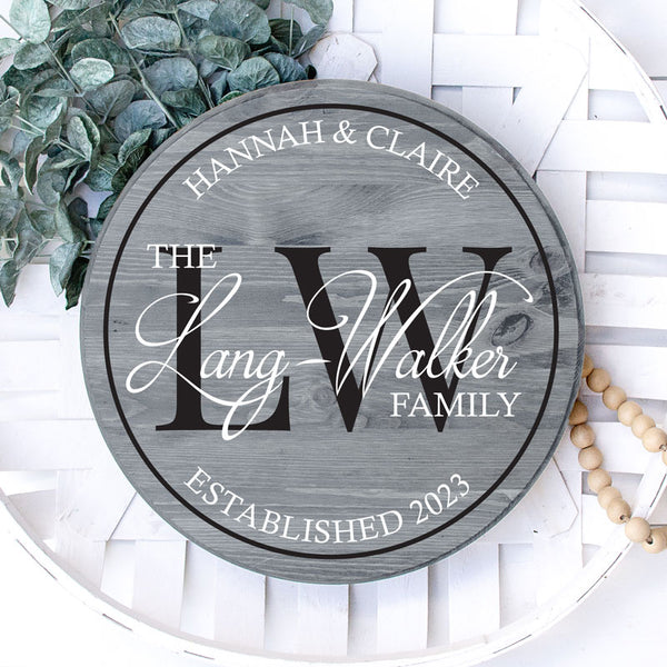 Family Name Circle Sign | At-Home Painting Kits