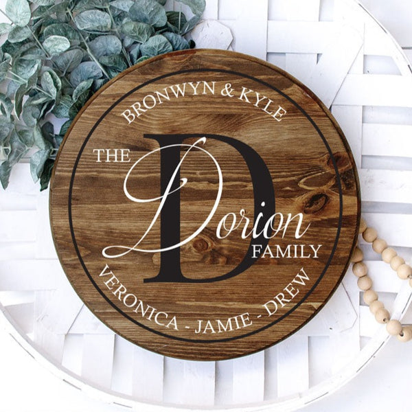 Family Name Circle Sign | At-Home Painting Kits