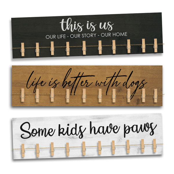 Personalized Picture or Drawing Holder with Clips | Singleboard Signs