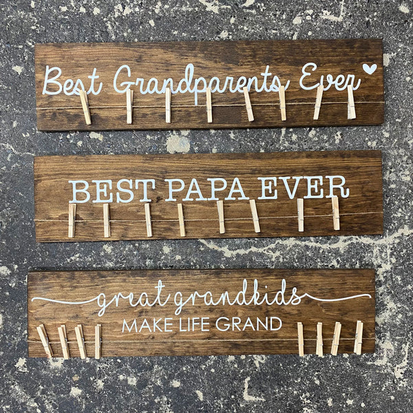 Personalized Picture or Drawing Holder with Clips | Singleboard Signs