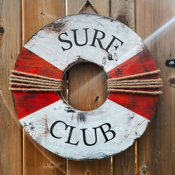 Rustic Wood Life Preserver Sign | Outdoor Signs