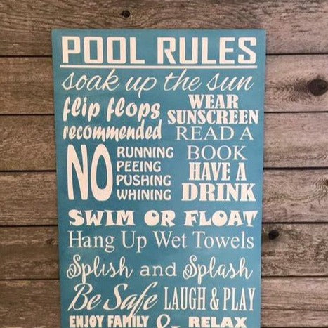 Pool Rules Outdoor Sign | Outdoor Signs & Decor