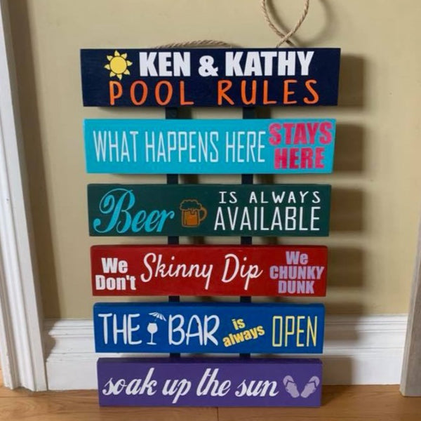 Custom Outdoor Pool and Yard Sign | Outdoor Signs & Decor