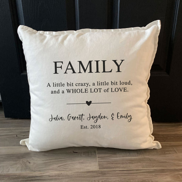 Family Definition Custom Throw Pillow | Personalized Products