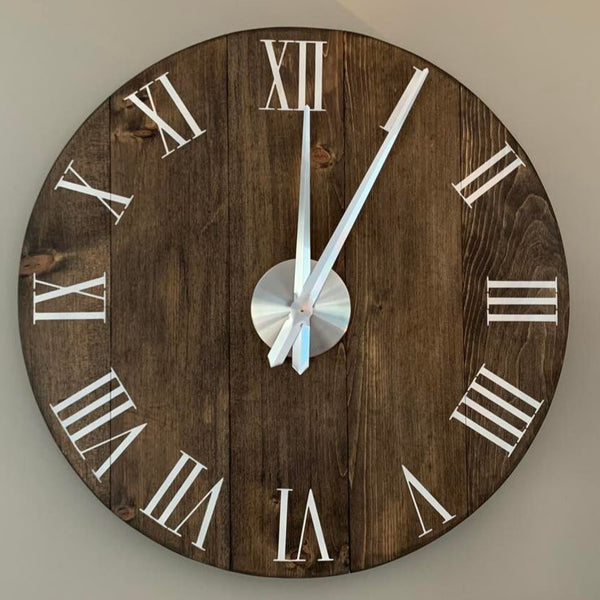 Oversized Farmhouse Clock (Roman Numerals Only)