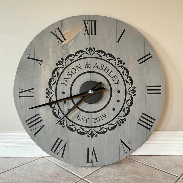 Ornate Oversized Farmhouse Clock