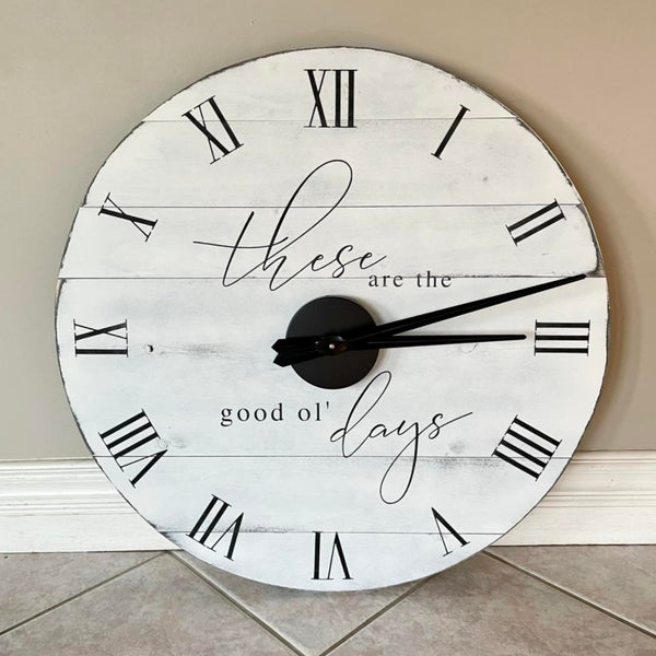 Oversized Farmhouse Clock | These Are The Good Ol' Days