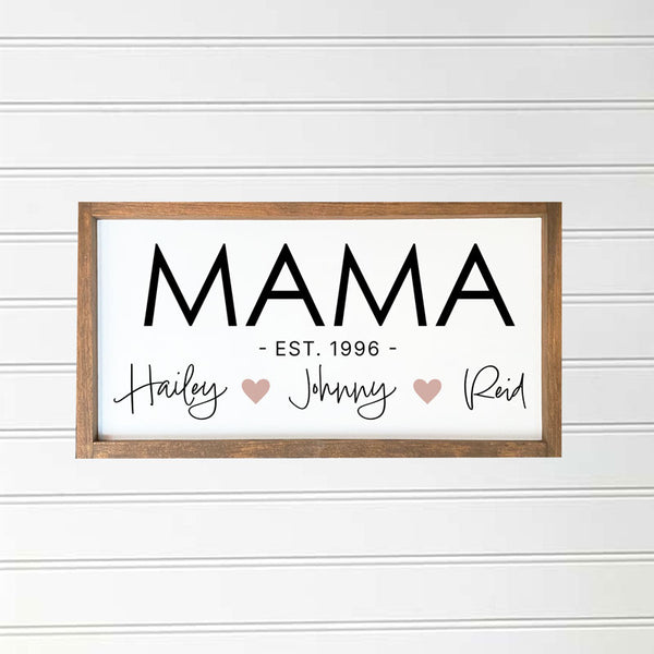 Mama Framed Wood Sign | Gifts for Mom